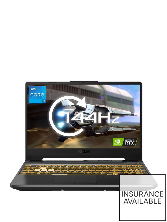 front image of asus-tuf-gaming-f15-laptop-156in-fhd-144hz-geforce-rtx-3050nbspintel-core-i5-8gb-ram-512gb-ssd