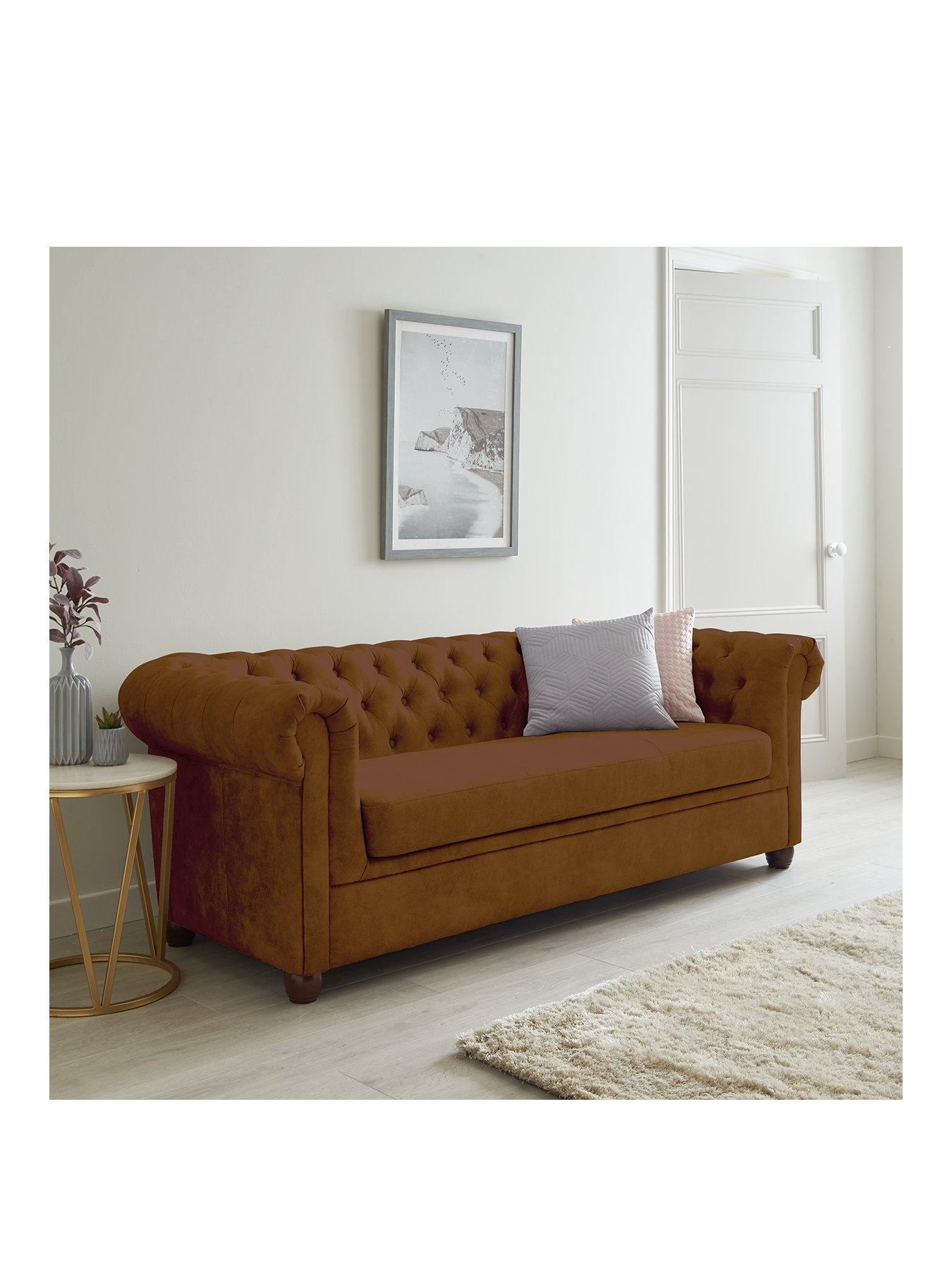 Chocolate brown deals sofa set