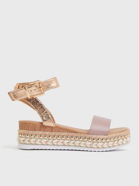 new-look-rose-gold-stud-espadrille-chunky-sandals