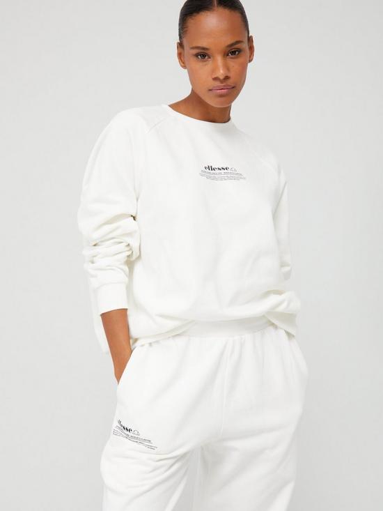 front image of ellesse-favaretto-sweatshirt-off-white