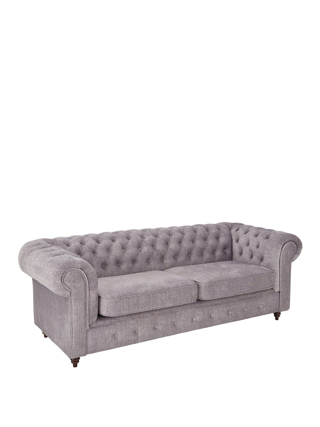 Image 3 of 7 of The Very Collection Laura Chesterfield&nbsp;Fabric 3 + 2&nbsp;Sofa Set - Grey&nbsp;(Buy and SAVE!)&nbsp;- FSC Certified
