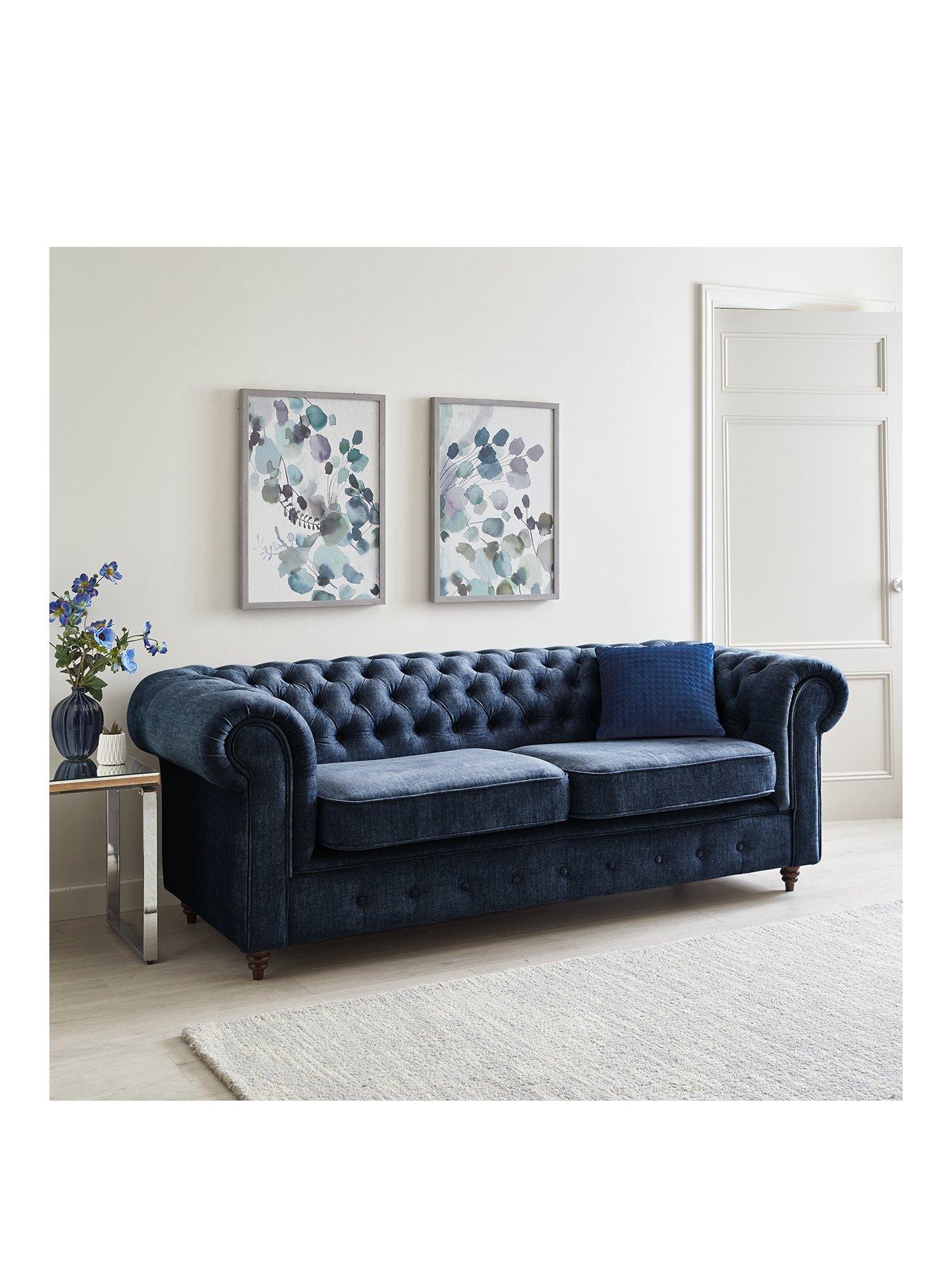 Navy on sale couch set