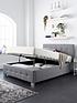  image of aspire-end-lift-up-linen-ottoman-bed-grey