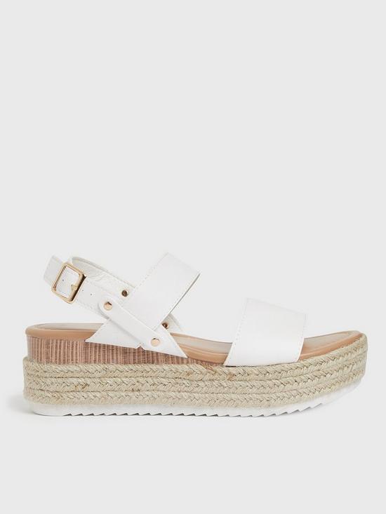 front image of new-look-white-chunky-espadrille-sandals