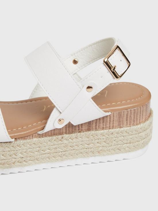 stillFront image of new-look-white-chunky-espadrille-sandals