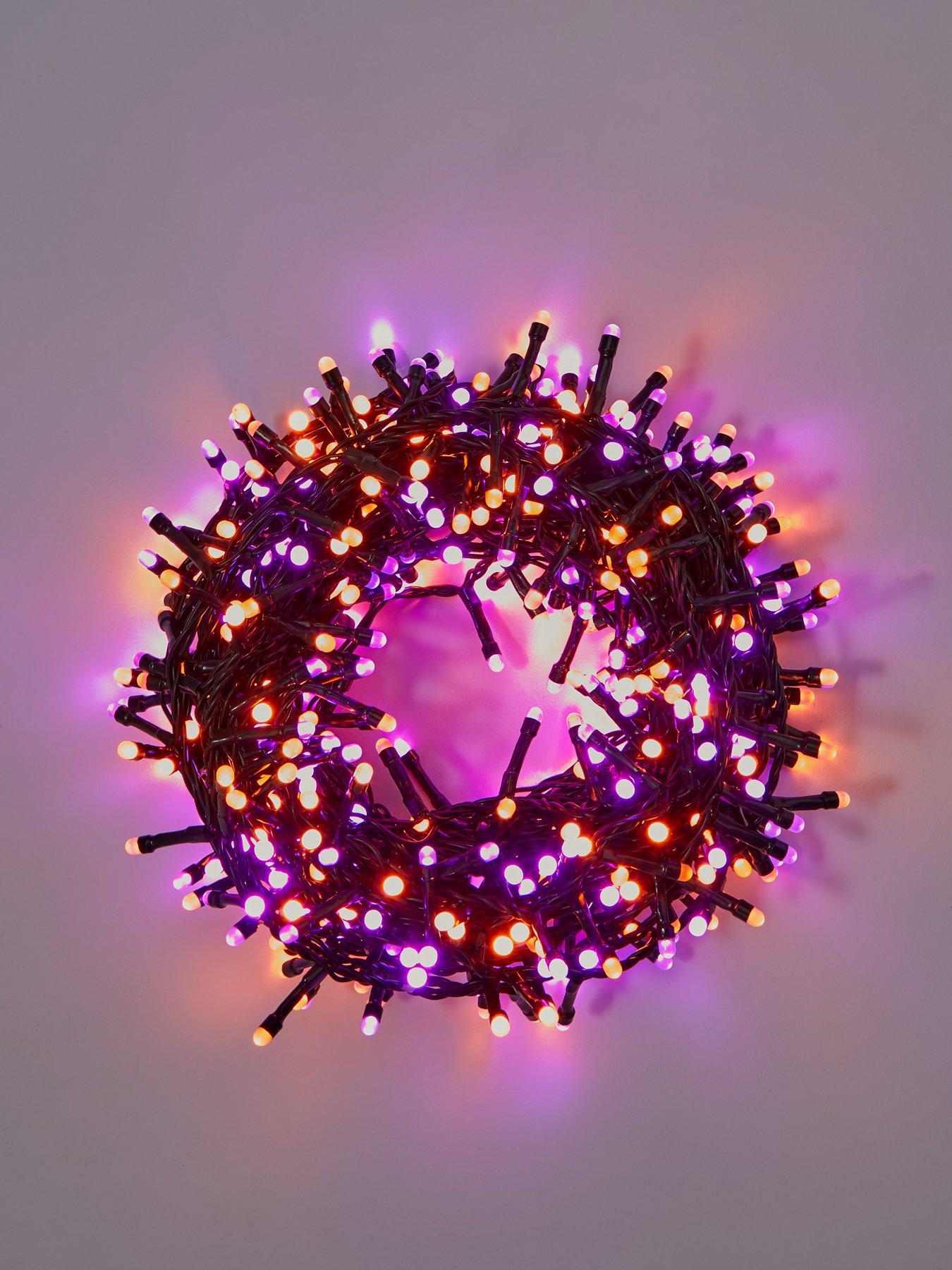 Image 2 of 5 of Festive Glow Worm Indoor/Outdoor&nbsp;Lights Halloween Decoration&nbsp;-&nbsp;Orange/Purple