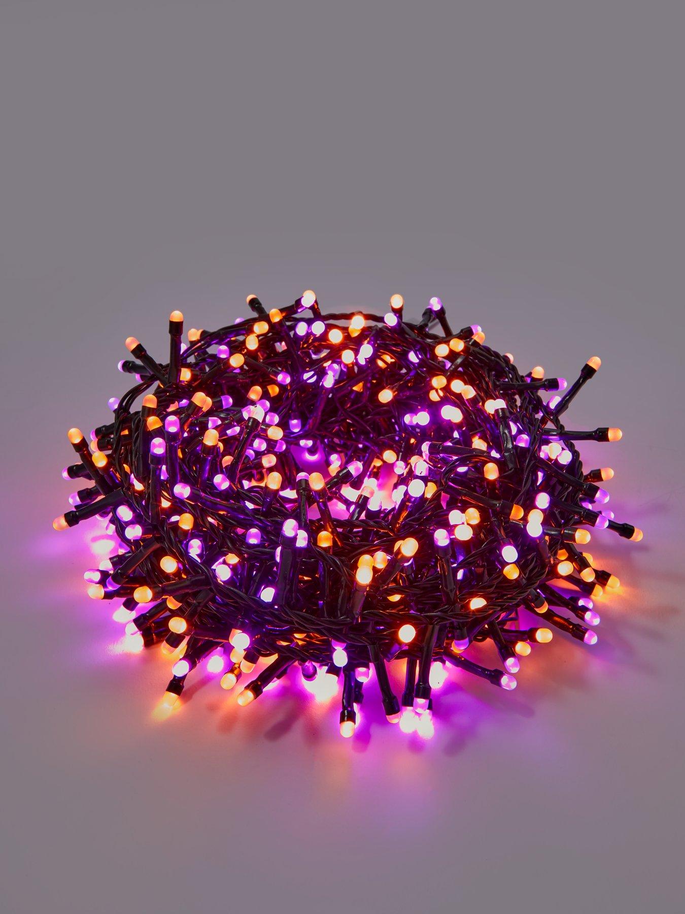 Image 3 of 5 of Festive Glow Worm Indoor/Outdoor&nbsp;Lights Halloween Decoration&nbsp;-&nbsp;Orange/Purple