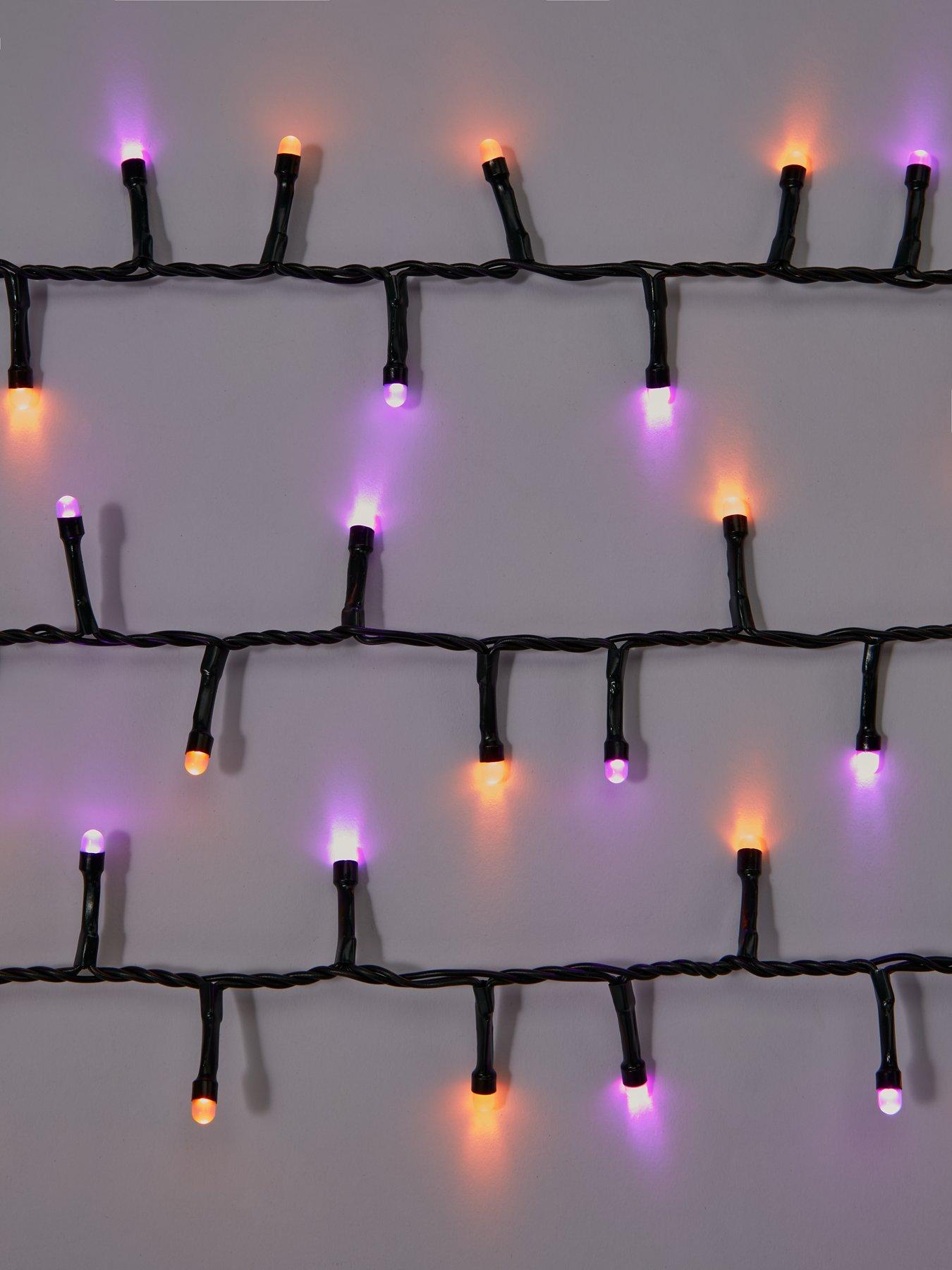 Image 4 of 5 of Festive Glow Worm Indoor/Outdoor&nbsp;Lights Halloween Decoration&nbsp;-&nbsp;Orange/Purple