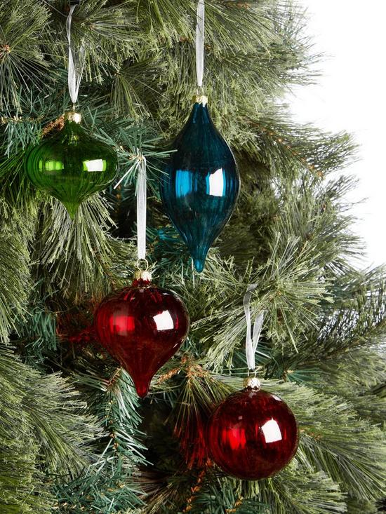 front image of set-4-glass-glam-christmas-tree-baubles