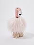  image of fluffy-flamingo-with-extending-legs-christmas-decoration