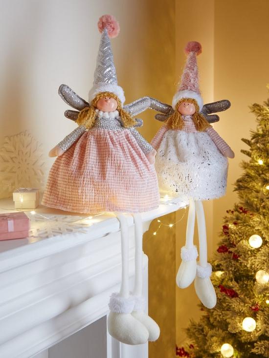 front image of set-ofnbsp2-fairies-with-dangly-legs-christmas-decorations