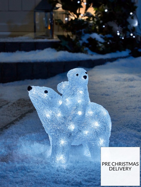 front image of acrylic-light-upnbspmummy-and-baby-polar-bear-outdoor-christmas-decoration
