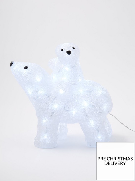 stillFront image of acrylic-light-upnbspmummy-and-baby-polar-bear-outdoor-christmas-decoration