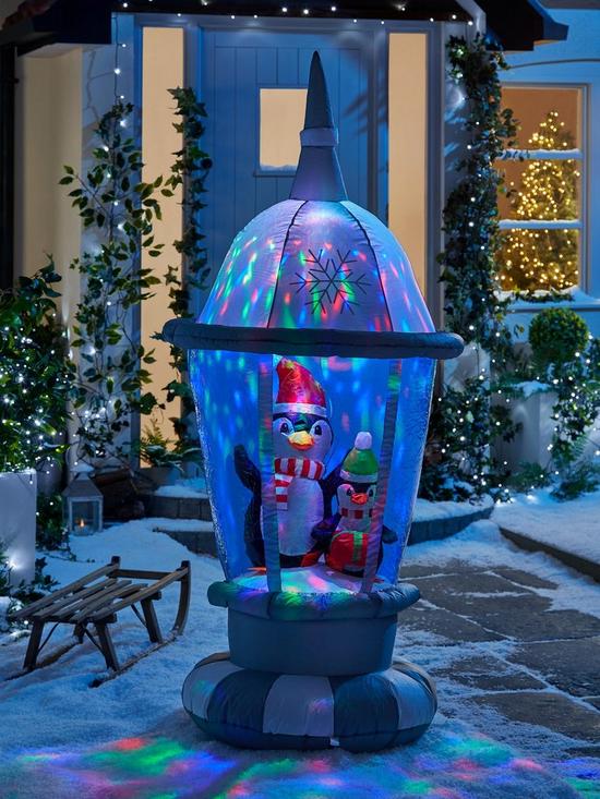 front image of penguin-inflatable-light-upnbspscene-outdoor-christmas-decoration