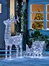  image of very-home-largenbspacrylic-reindeer-and-sleigh-light-up-outdoor-christmas-decoration