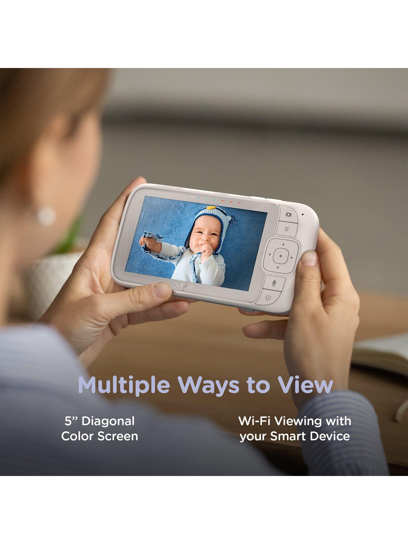  image of hubble-nursery-pal-glow-5-connected-hd-baby-monitor-with-pan-tilt-amp-zoom-camera-with-night-light