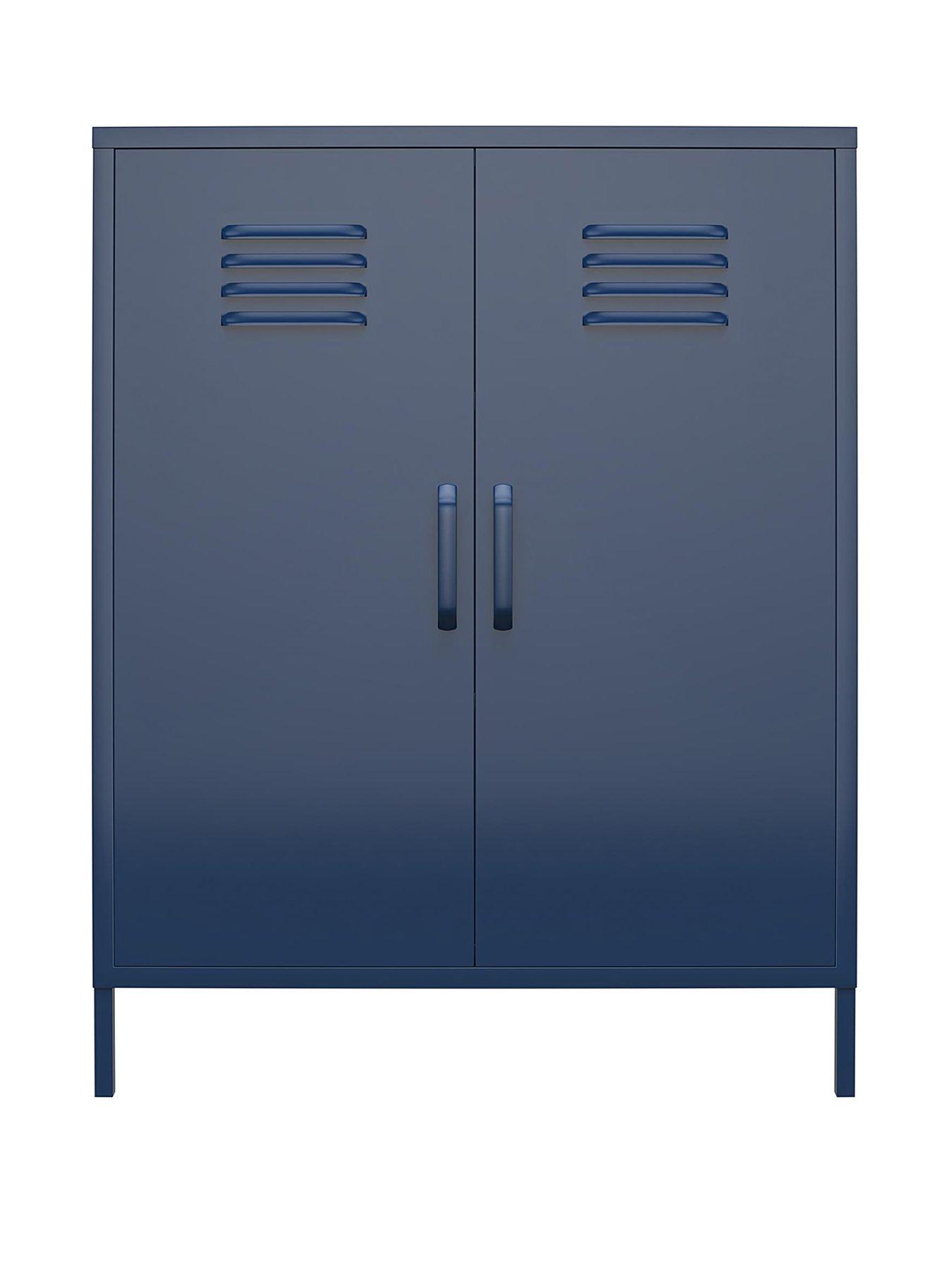 Image 2 of 6 of Dorel Home Bradford 2 Door Metal Storage Cabinet - Navy