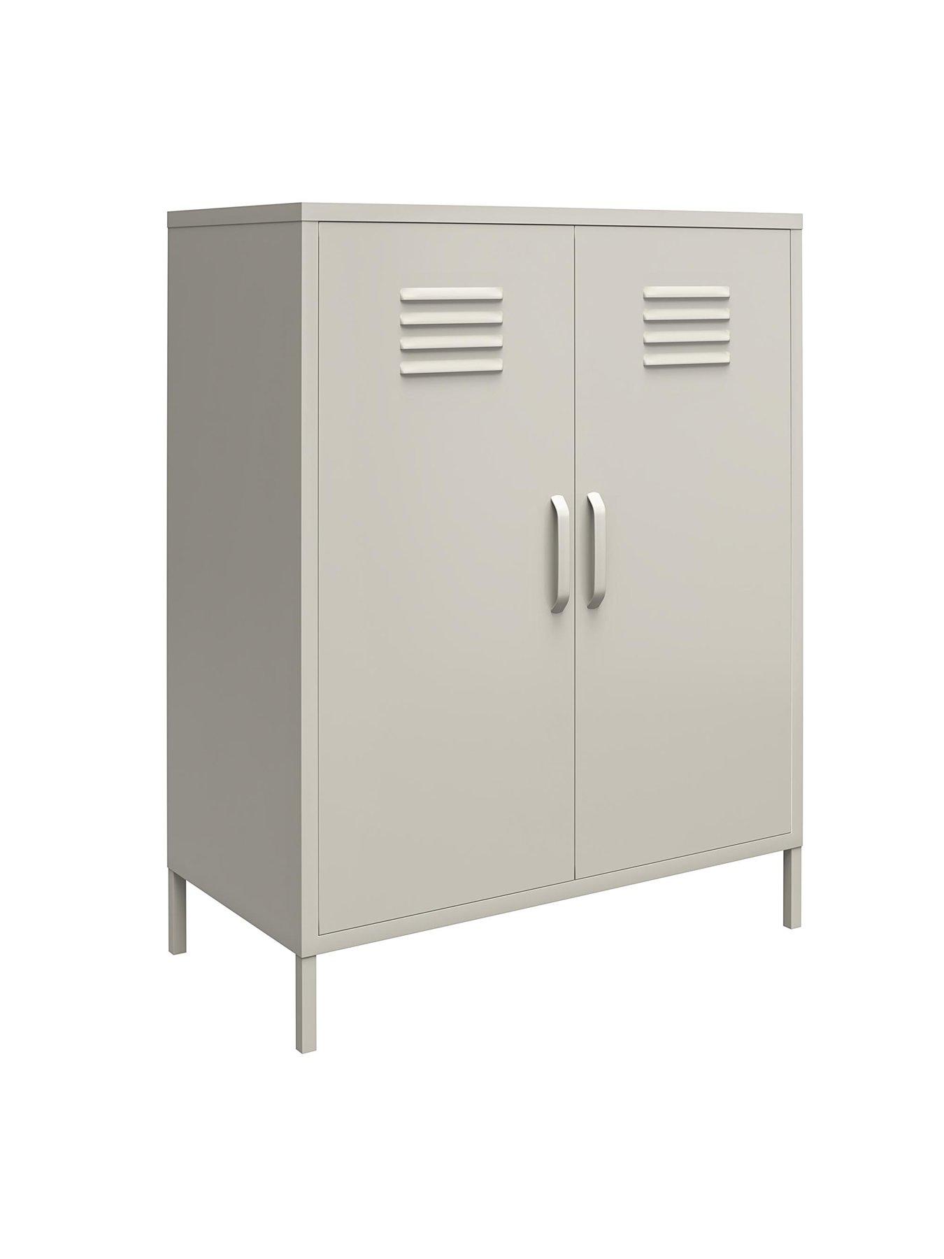 Image 5 of 6 of Dorel Home Bradford 2 Door Metal Storage Cabinet - Taupe