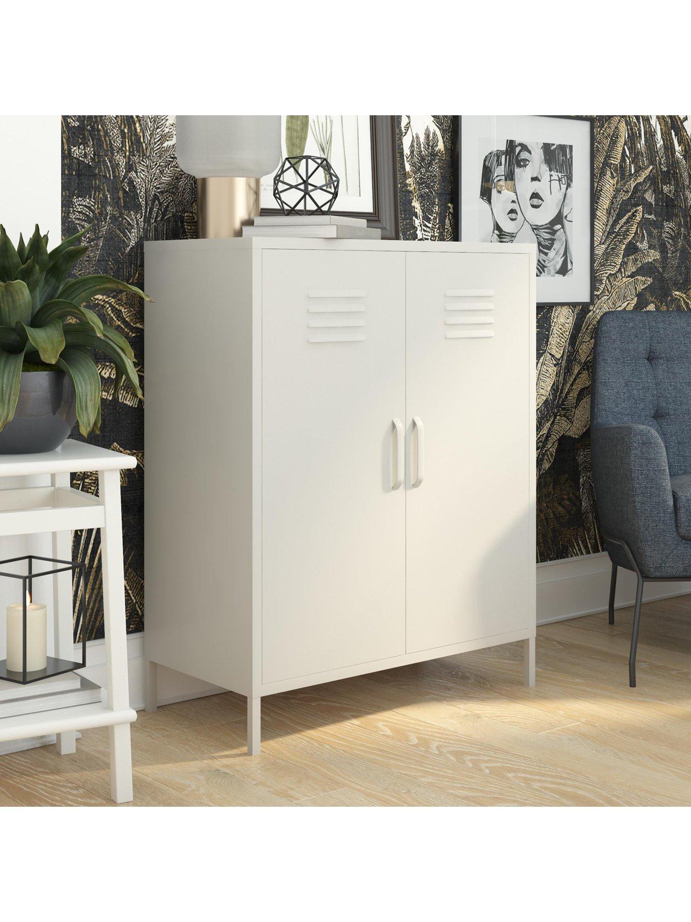 Image 6 of 6 of Dorel Home Bradford 2 Door Metal Storage Cabinet - Taupe