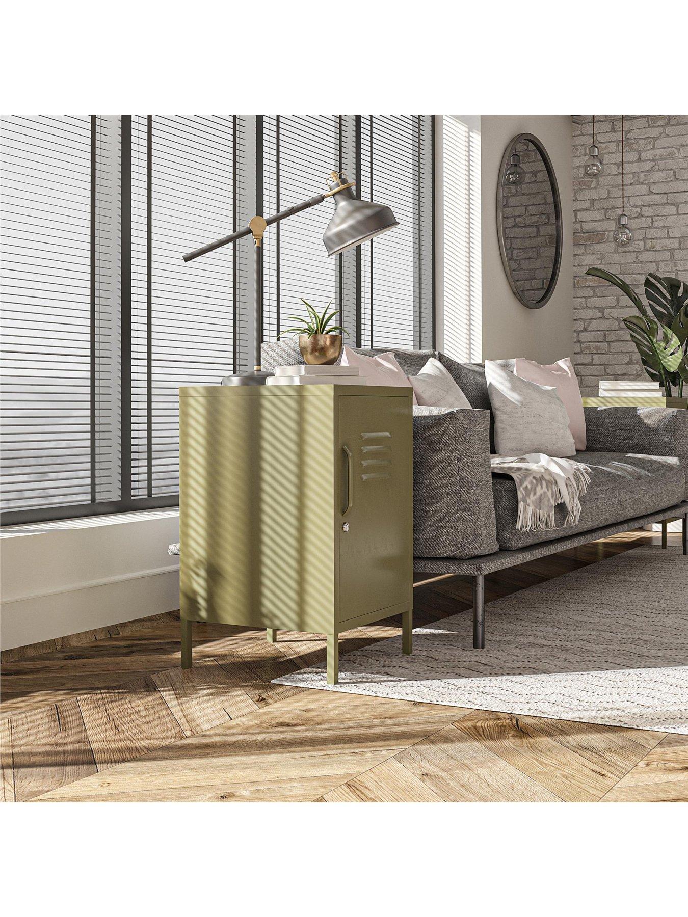  image of dorel-home-bradford-metal-locker-end-table