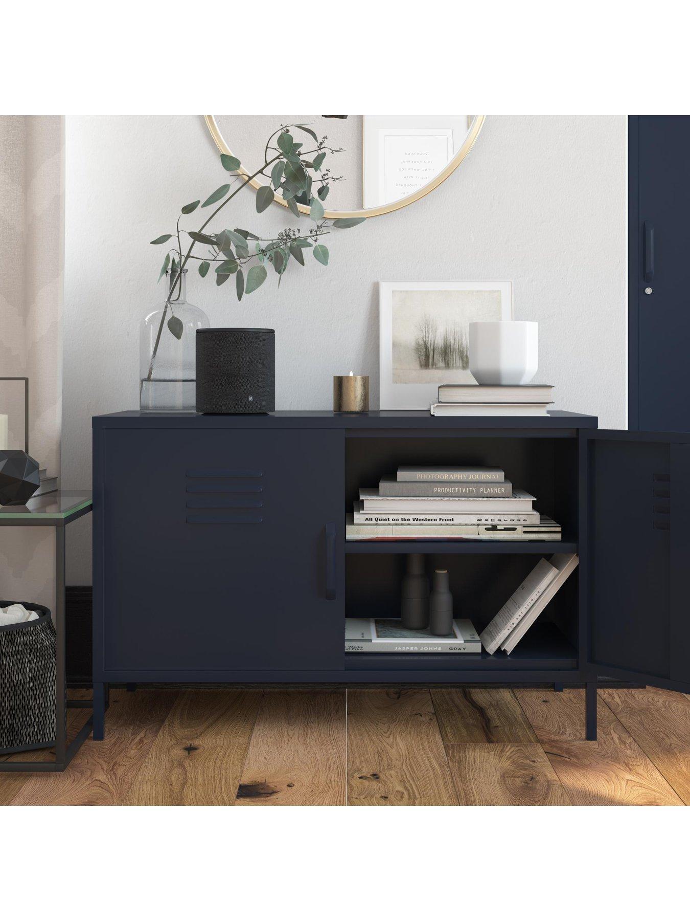  image of dorel-home-bradford-2-door-metal-accent-cabinet