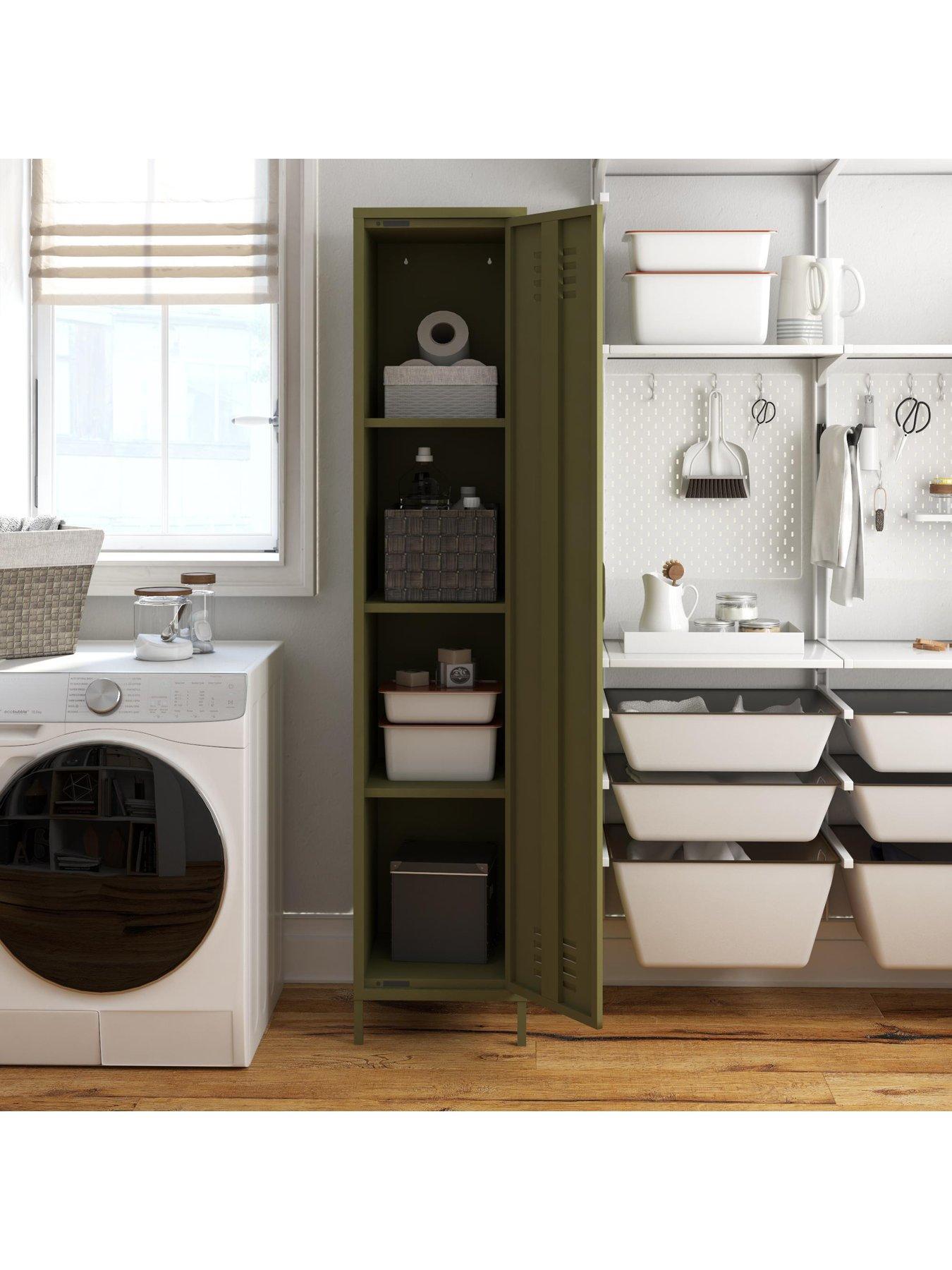 Image 6 of 6 of Dorel Home Bradford Single Metal Storage Cabinet