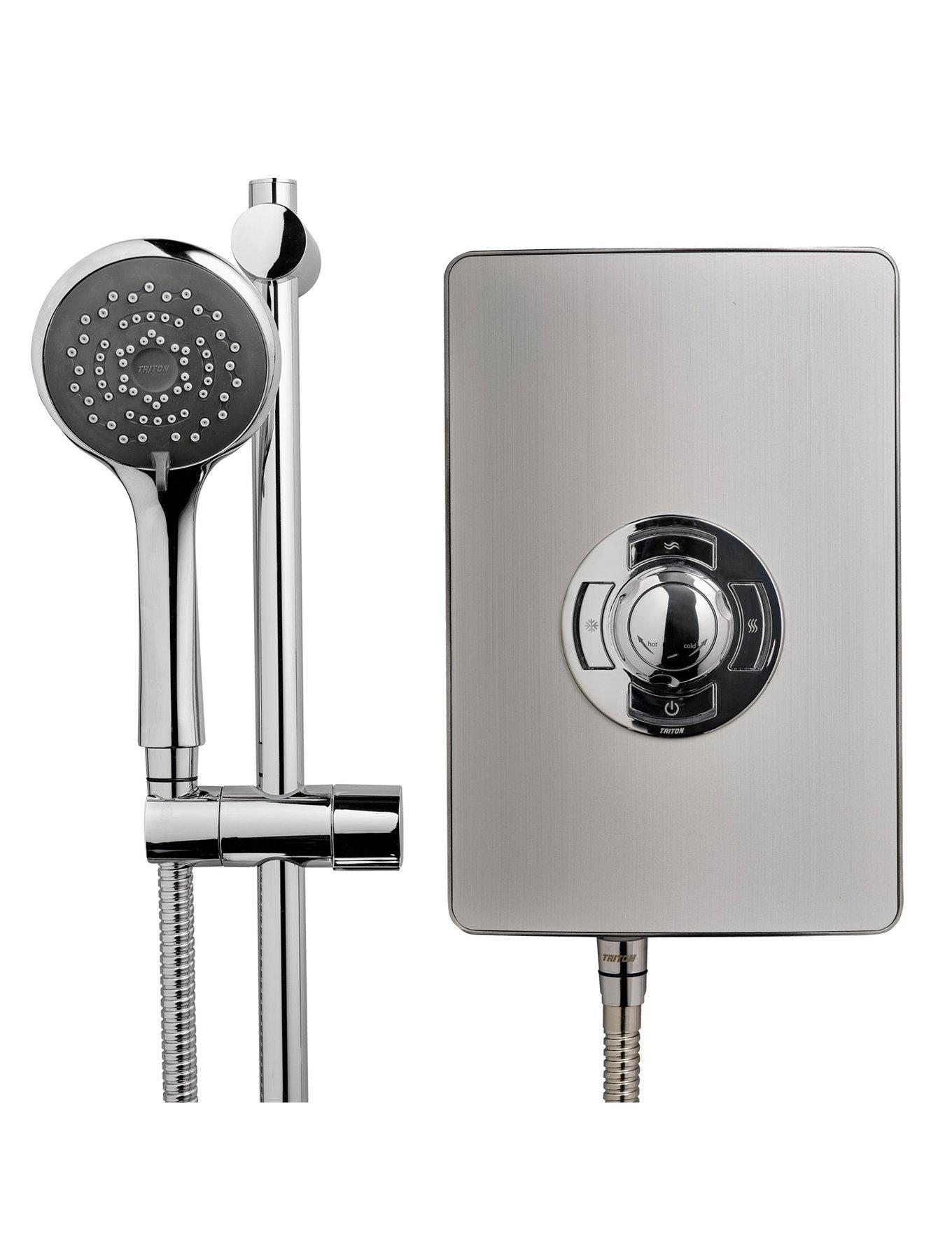  image of triton-collection-ii-95kw-electric-shower--nbspbrushed-steel