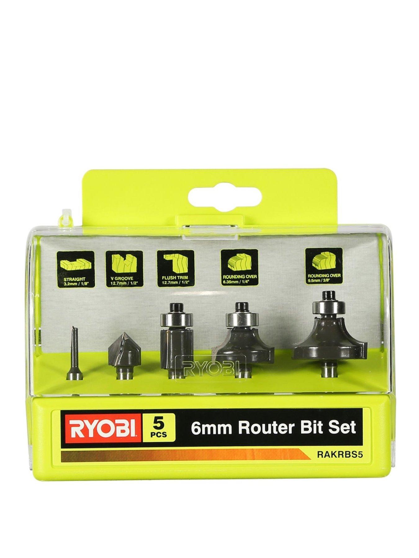 Image 1 of 2 of RYOBI RAKRBS5 5-Piece Router Cutters 6mm Shank