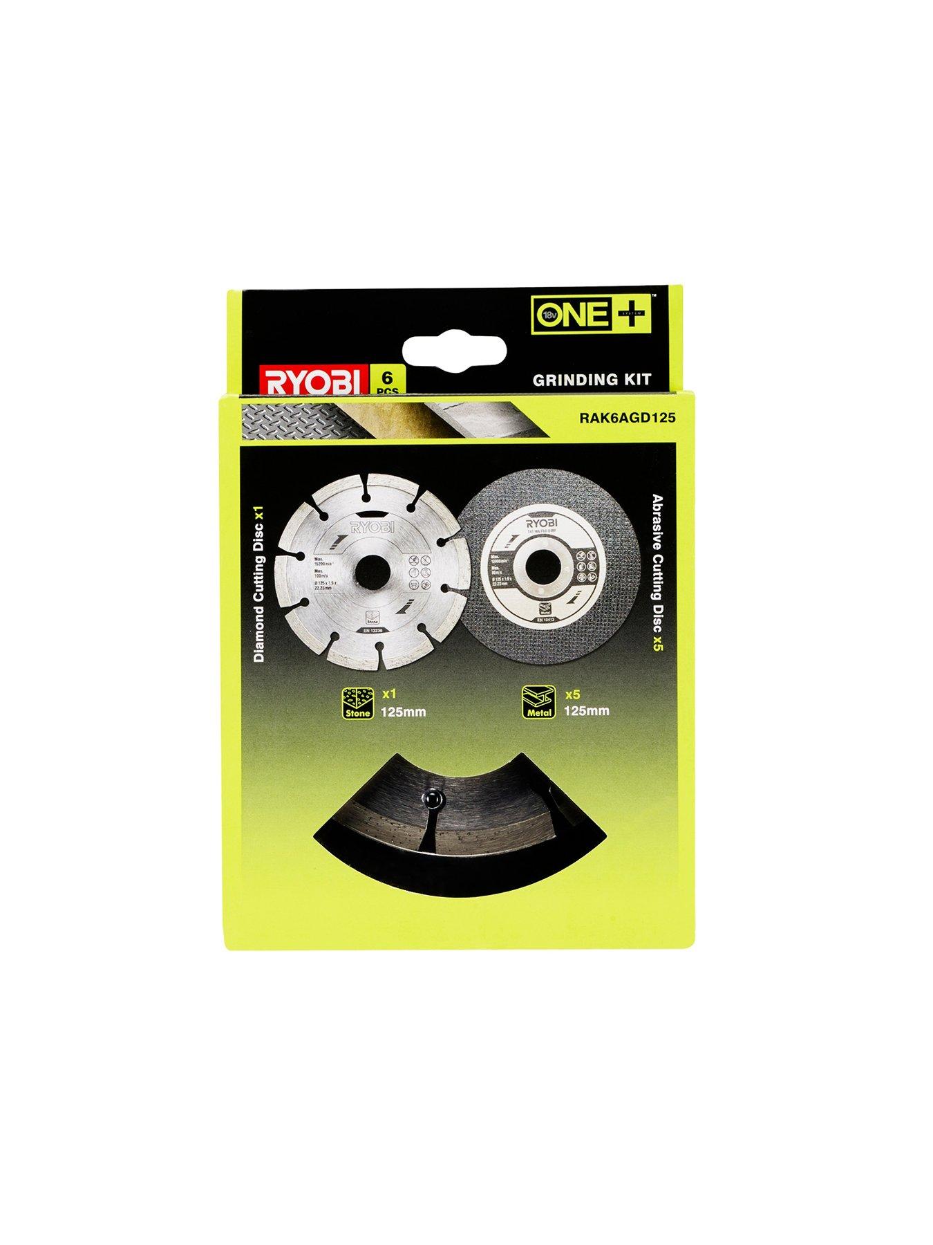 Image 2 of 4 of RYOBI RAK6AGD125 Angle Grinder 125mm Cutting Kit (6 piece)