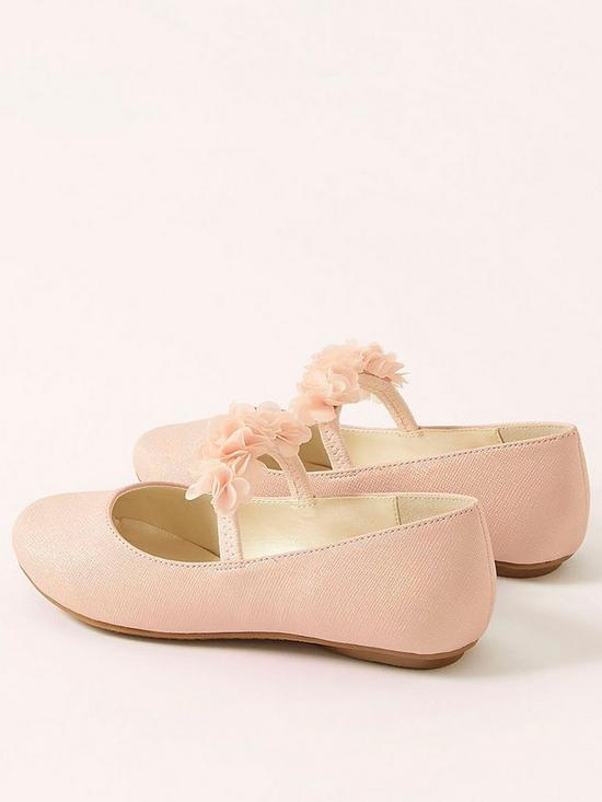 stillFront image of monsoon-girls-corsage-ballerina-shoes-pink