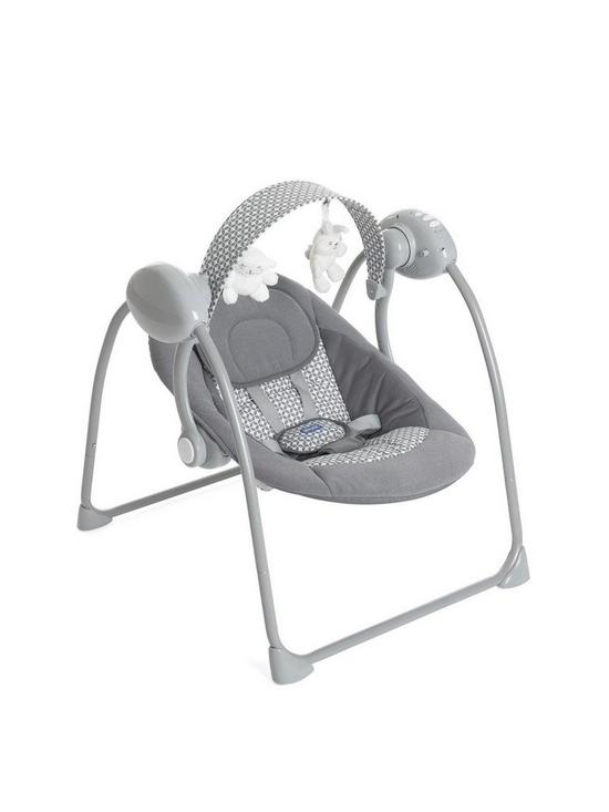 front image of chicco-relax-and-play-swing--dark-grey