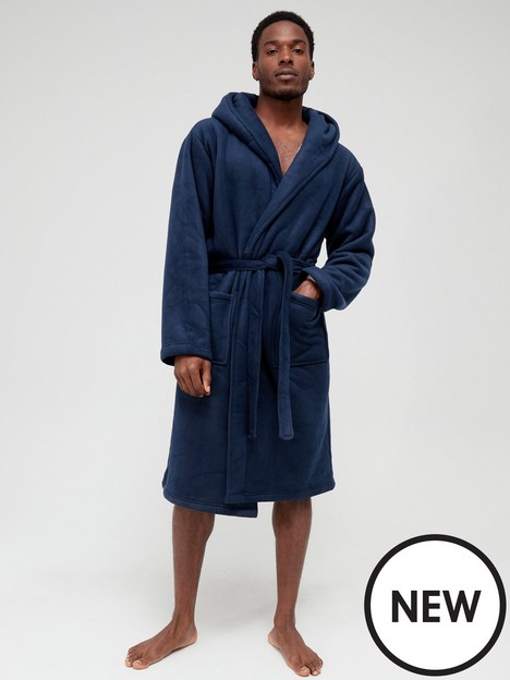very-man-soft-touch-teddy-lined-dressing-gown-navy