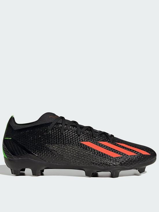 front image of adidas-mens-x-speedportal2-firm-ground-football-boot-black