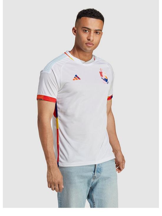 front image of adidas-mens-belgium-away-2223-replica-shirt-white
