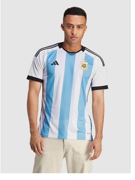 front image of adidas-argentina-home-2223-replica-shirt-whitelight-blue