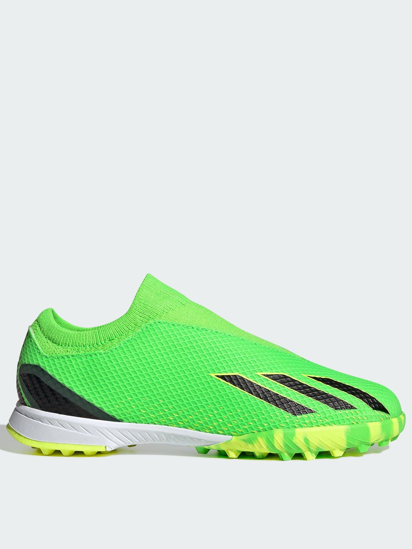 adidas Junior X Laceless Speed Form.3 Astro Turf Football Boots - Green |  littlewoods.com