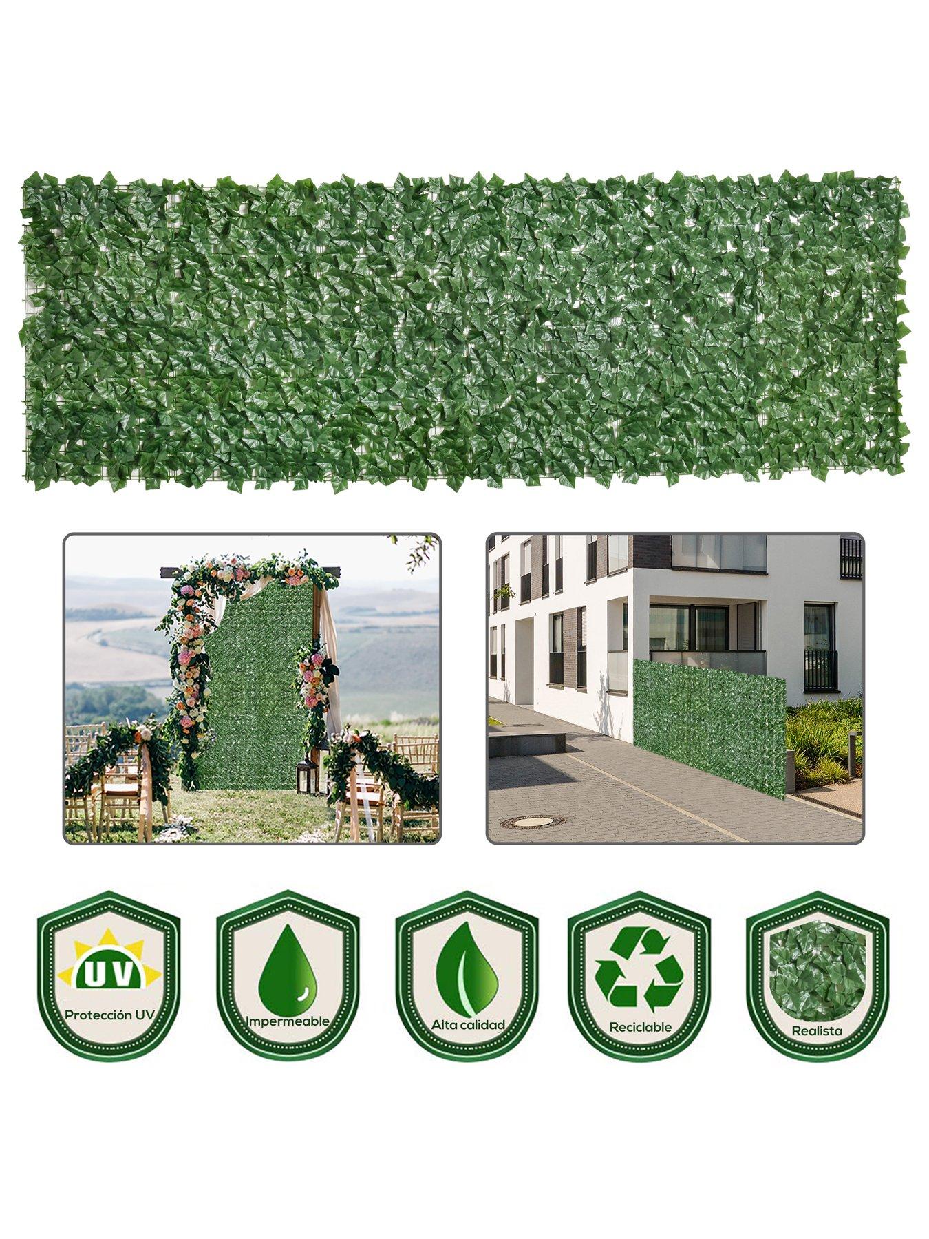 Image 6 of 6 of OutSunny Artificial Leaf Garden Screen Panel