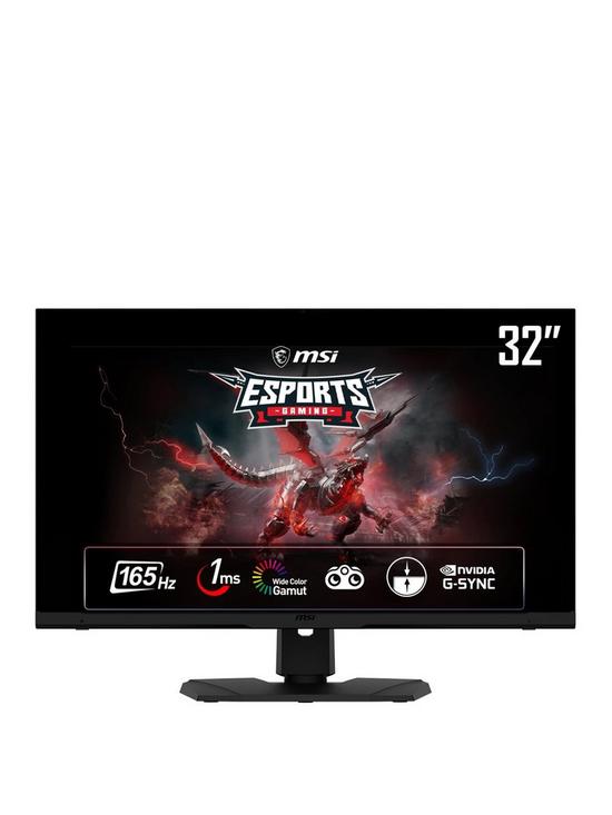 front image of msi-optix-mag321qr-32-inch-quad-hd-165hz-1ms-ips-g-sync-compatible-flat-gaming-monitor