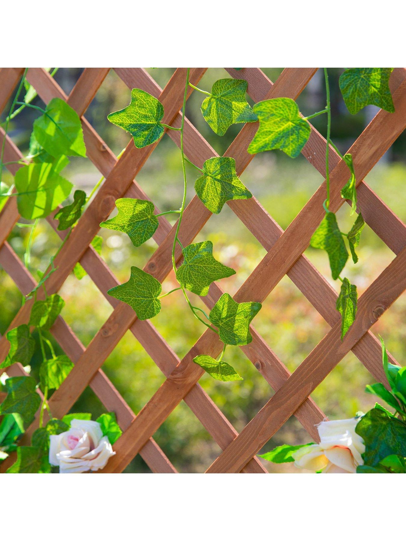 Image 4 of 5 of OutSunny Wooden Planter with Trellis Display Stand 72.5Lx31.5Wx149.5Hcms