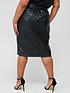  image of v-by-very-curve-pu-button-down-midi-skirt-black