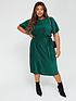  image of v-by-very-curve-lurex-jersey-dress-green