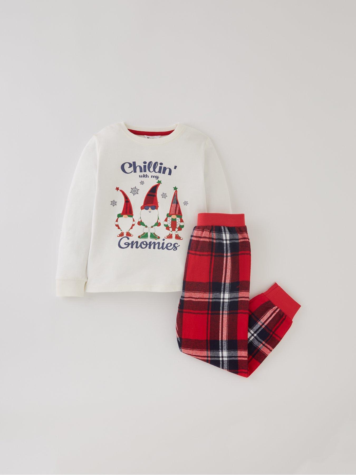 Mini V by Very Kids Gnome Matching Family Christmas Pyjamas - Multi