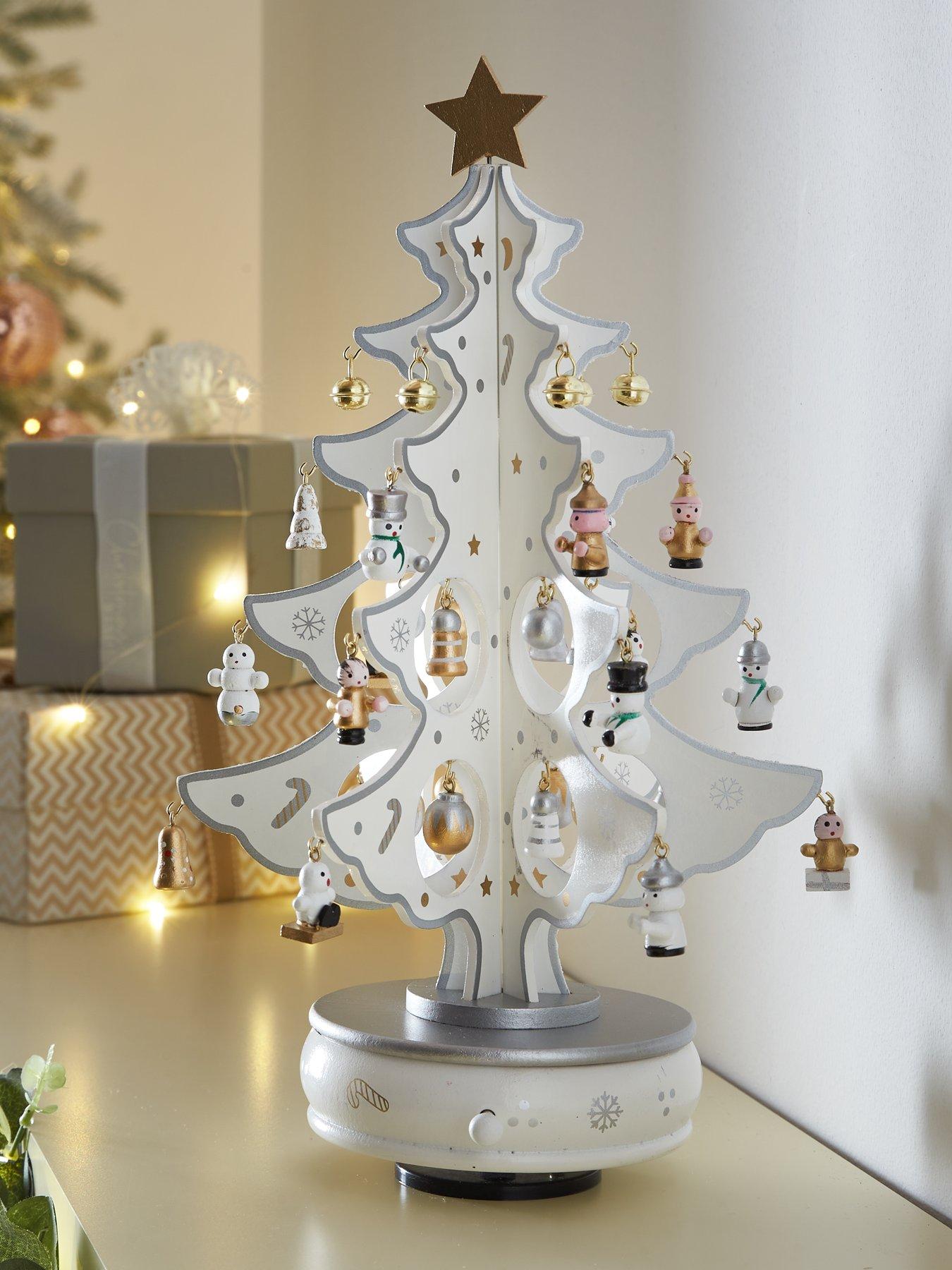  image of three-kings-musical-rotatingnbspdeacuteco-christmasnbsptree-silverwhite