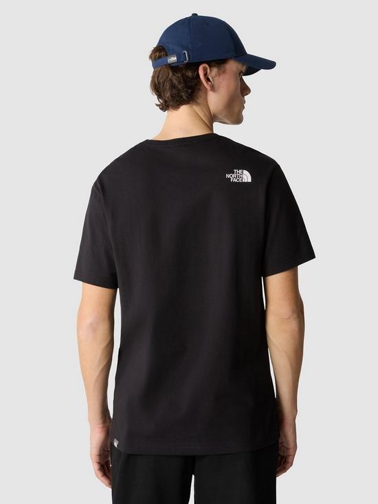 stillFront image of the-north-face-mens-ss-mountain-line-tee-black