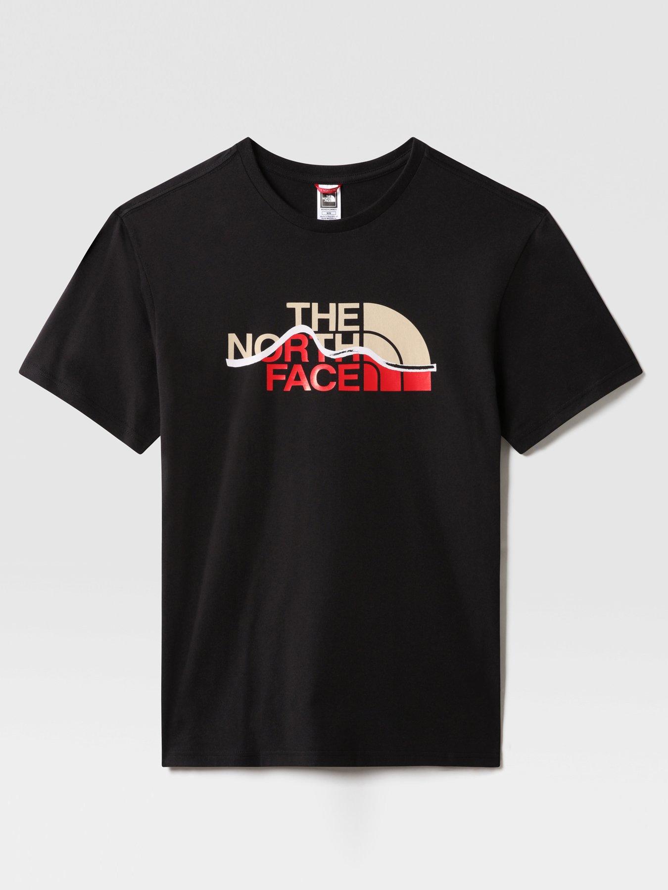  image of the-north-face-mens-ss-mountain-line-tee-black