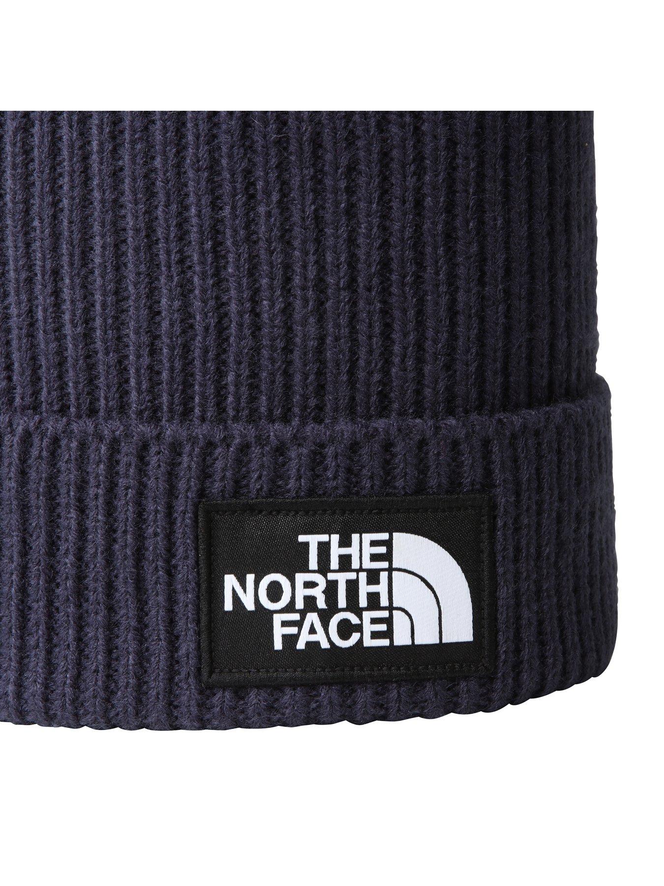 back image of the-north-face-mens-logo-box-cuffed-beanie-blue