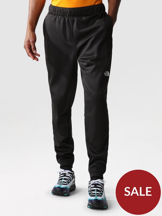 front image of the-north-face-mens-reaxion-fleece-jogger-black