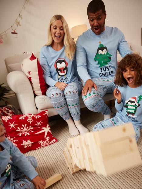v-by-very-ladies-penguin-matching-family-christmas-pyjamas-blue