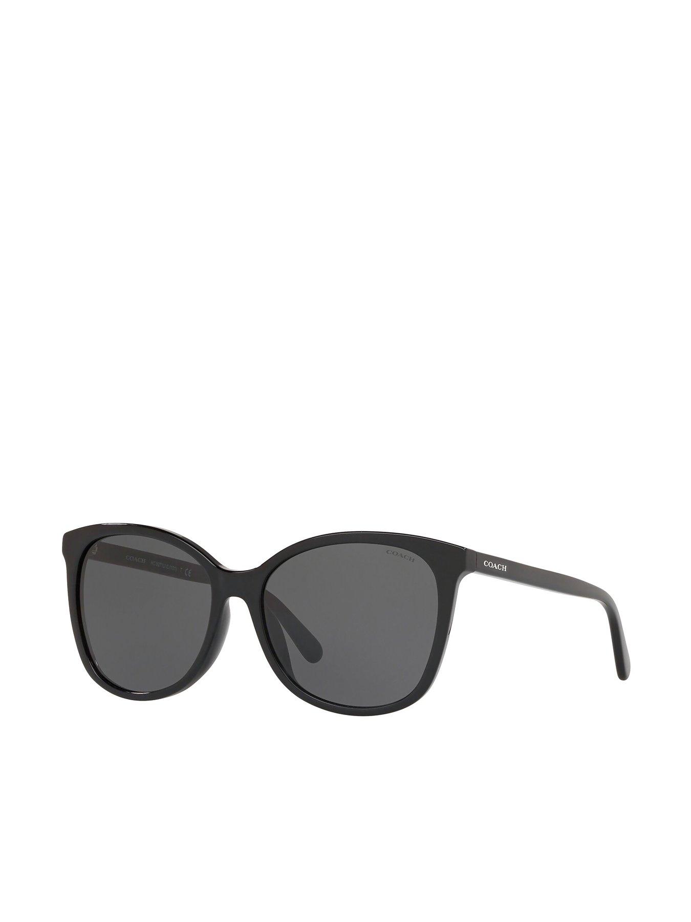 Image 1 of 4 of COACH HC8271U Butterfly Dark Lens Sunglasses - Black