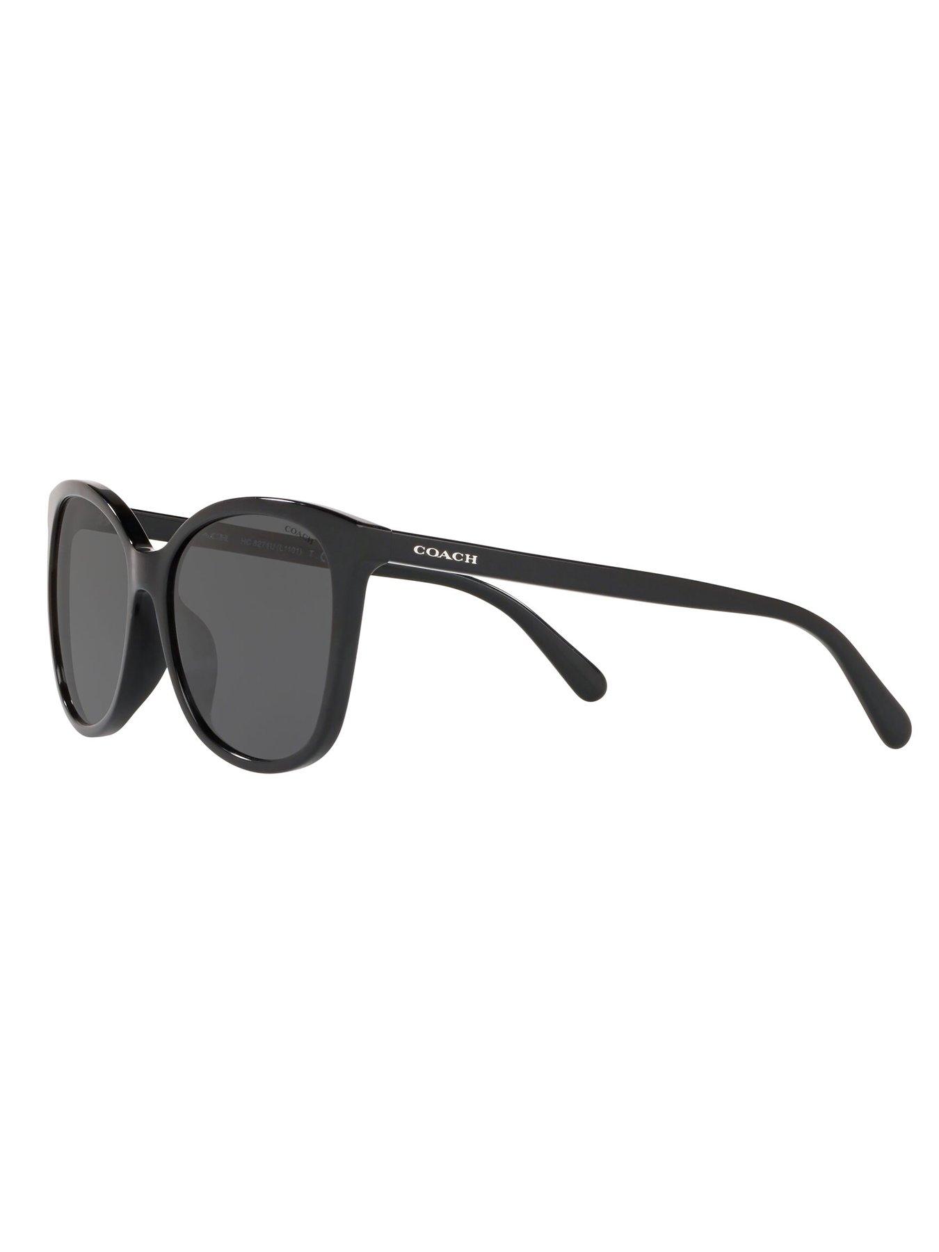 Image 4 of 4 of COACH HC8271U Butterfly Dark Lens Sunglasses - Black